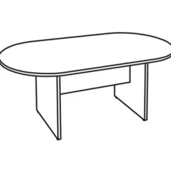 LorellĀ® Essentials Oval Conference Table, 72"W, Mahogany