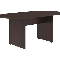 Lorell® Essentials Oval Conference Table, 29-1/2"H x 72"W x 36"D, Espresso