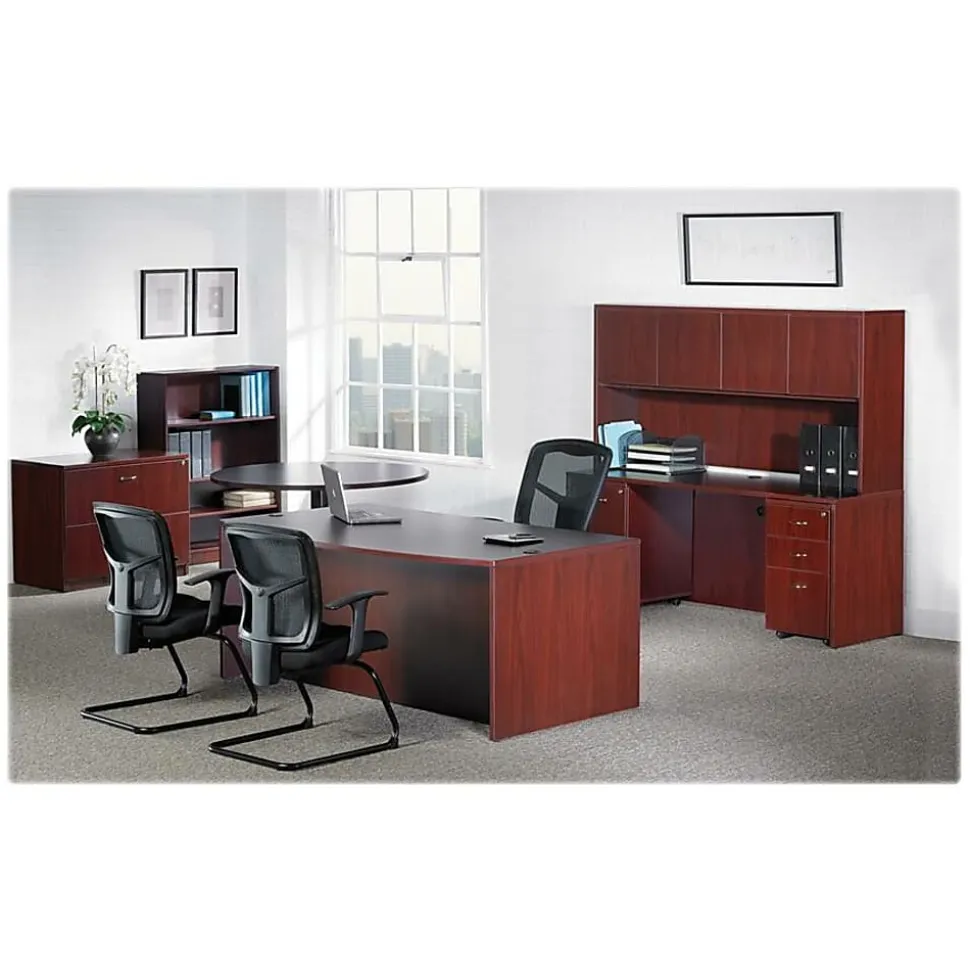 Lorell® Essentials Round Table Top, 48"D, Mahogany