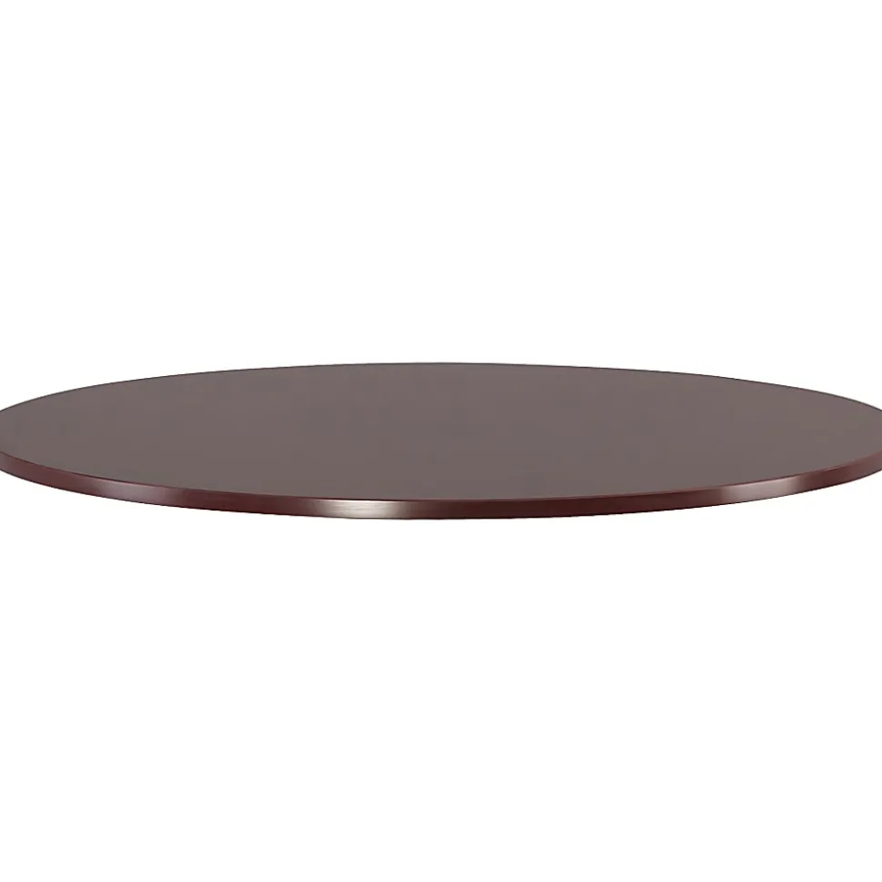 Lorell® Essentials Round Table Top, 48"D, Mahogany