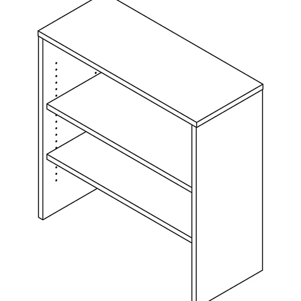 Lorell® Essentials Series Stack-On Modular Shelving Bookcase, 36"H x 36"W x 15"D, Mahogany