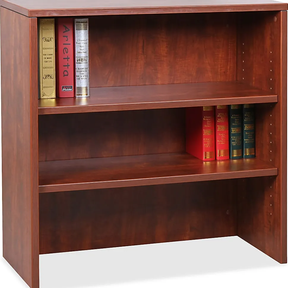 Lorell® Essentials Series Stack-On Modular Shelving Bookcase, 36"H x 36"W x 15"D, Cherry