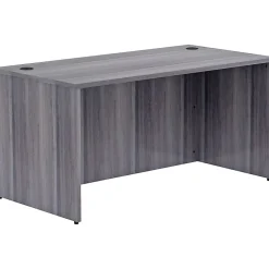 LorellĀ® Essentials 60"W Computer Desk, Weathered Charcoal