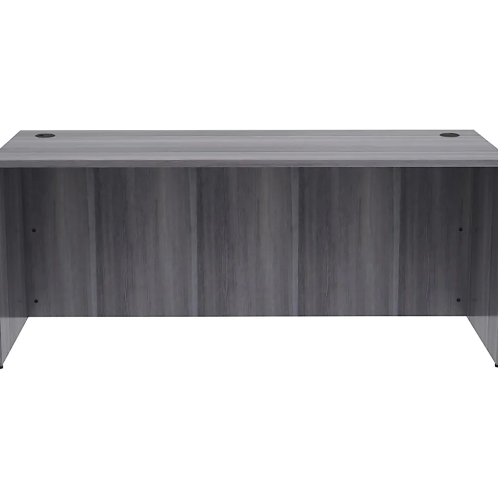 Lorell® Essentials 72"W Computer Desk, Weathered Charcoal
