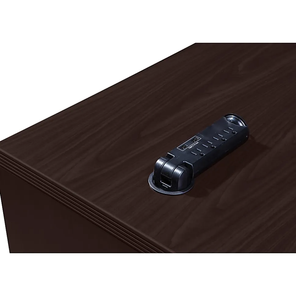 Lorell® Essentials 72"W Credenza Computer Desk, Espresso