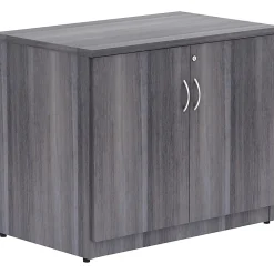 LorellĀ® Essentials 36"W 2-Door Storage Cabinet, Weathered Charcoal