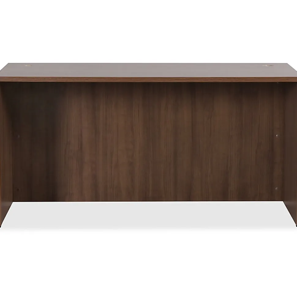 Lorell® Essentials 67"W Office Suite Computer Desk Shell, Walnut