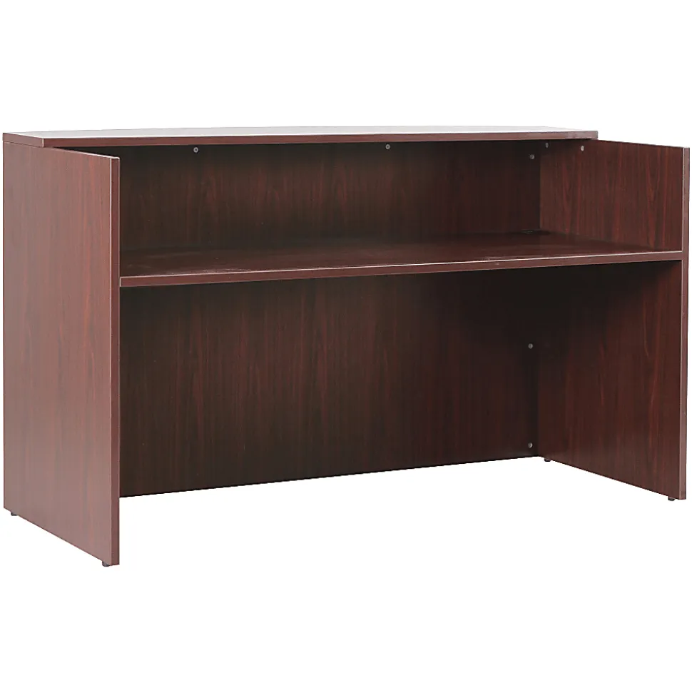 Lorell® Essentials 72"W Reception Computer Desk, Mahogany