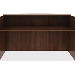 LorellĀ® Essentials 72"W Reception Computer Desk, Walnut