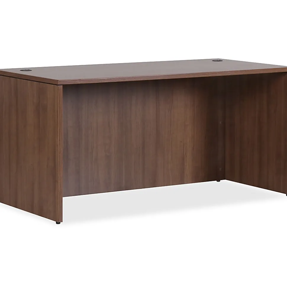 Lorell® Essentials 60"W Rectangular Computer Desk Shell, Walnut