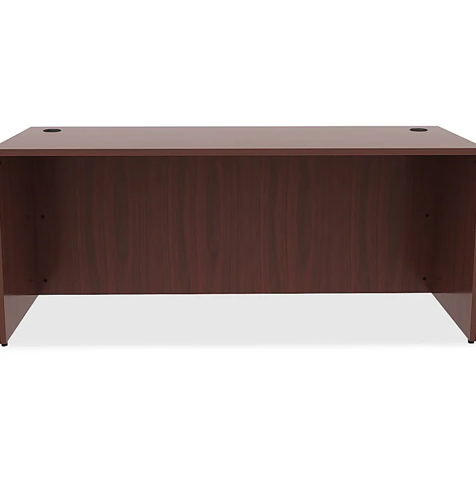 Lorell® Essentials 48"W Rectangular Computer Desk Shell, 30"D, Walnut