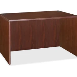 LorellĀ® Essentials 48"W Rectangular Shell Computer Desk, Mahogany