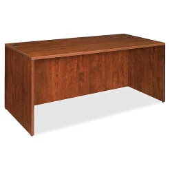 LorellĀ® Essentials 66"W Rectangular Shell Computer Desk, Cherry