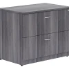 Lorell® Essentials 35"W x 22"D Lateral 2-Drawer File Cabinet, Weathered Charcoal