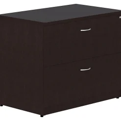 LorellĀ® Essentials 29-1/2"W x 22"D Lateral 2-Drawer File Cabinet, Espresso