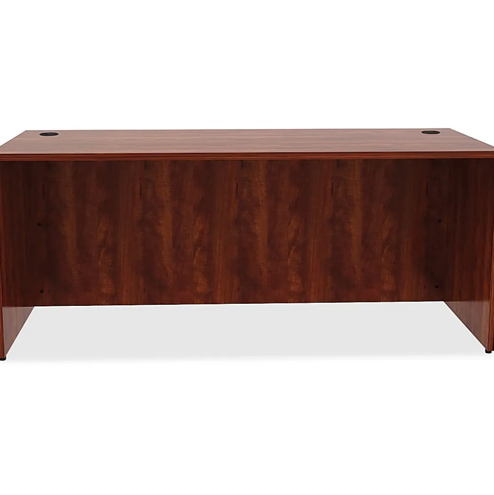 Lorell® Essentials 72"W x 30"D Rectangular Shell Computer Desk, Cherry