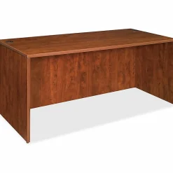 LorellĀ® Essentials 72"W x 36"D Rectangular Shell Computer Desk, Cherry