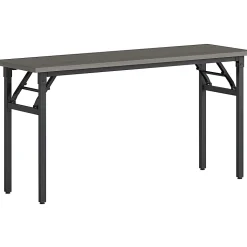 Lorell® Folding Melamine Training Table, 30”H x 60”W x 18”D, Black/Gray
