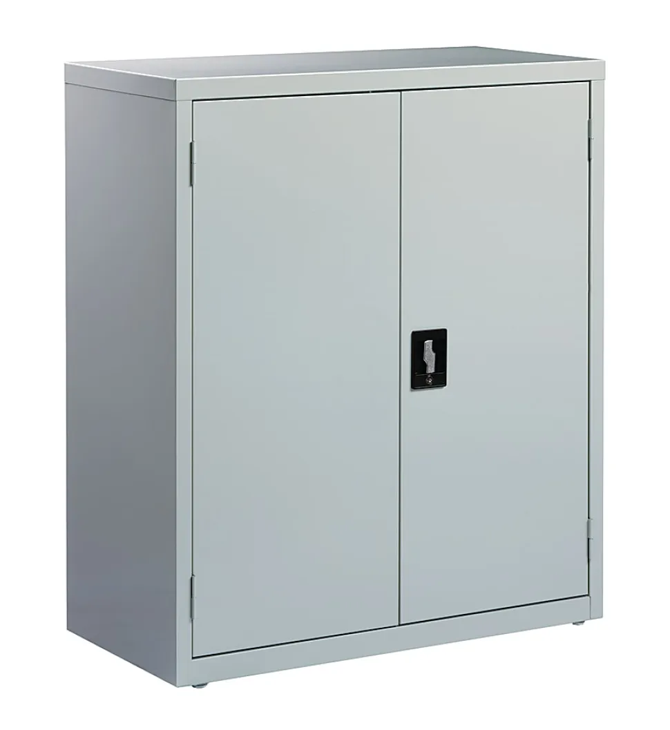 Lorell® Fortress Series 18"D Steel Storage Cabinet, Fully Assembled, 3-Shelf, Light Gray