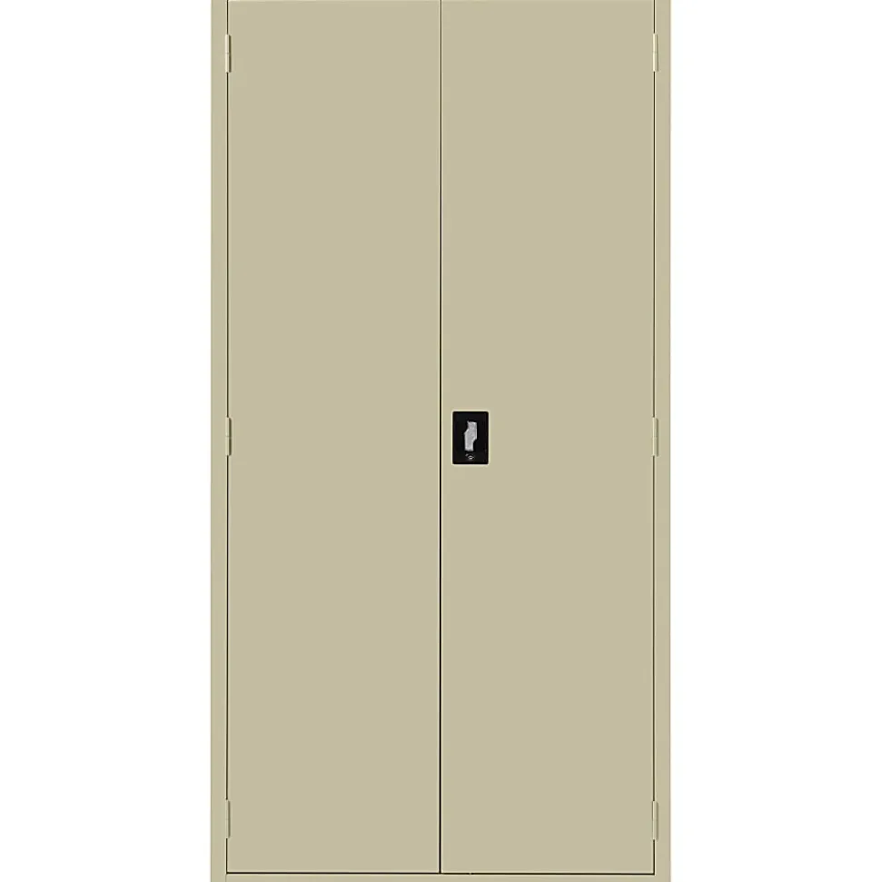 Lorell® Fortress Series 24"D Steel Storage Cabinet, Fully Assembled, 5-Shelf, Putty