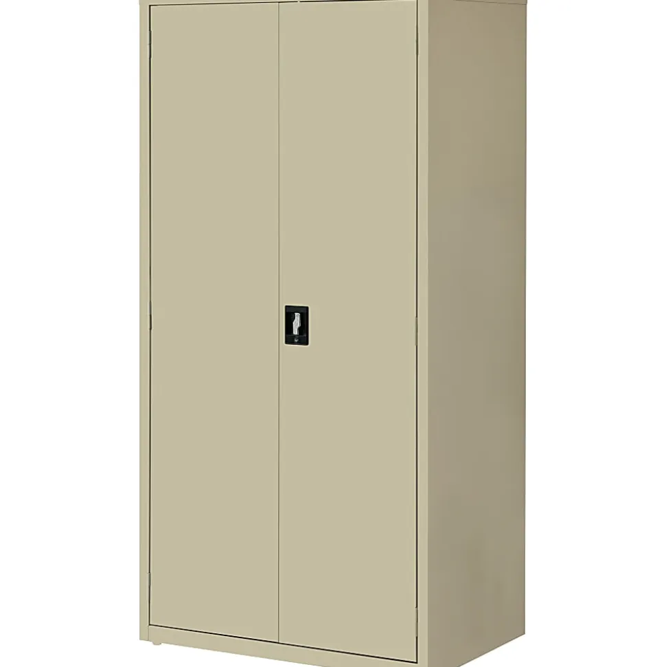 Lorell® Fortress Series 24"D Steel Storage Cabinet, Fully Assembled, 5-Shelf, Putty