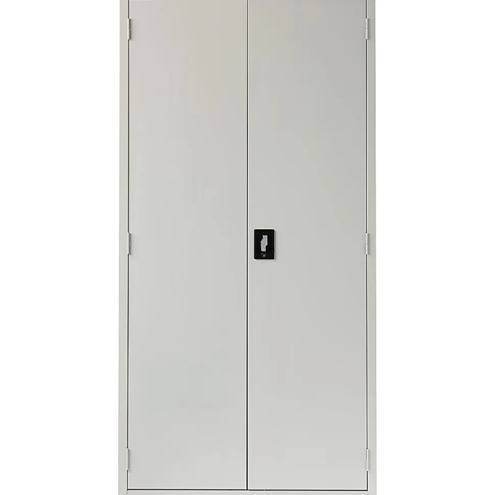 Lorell® Fortress Series 18"D Steel Storage Cabinet, Fully Assembled, 5-Shelf, Light Gray