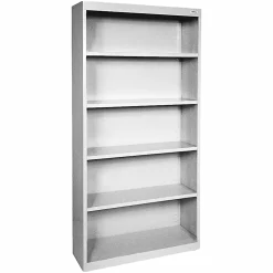 Lorell® Fortress Series Steel Modular Shelving Bookcase, 5-Shelf, 72