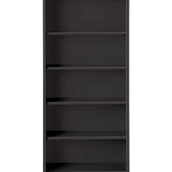 Lorell® Fortress Series Steel Modular Shelving Bookcase, 5-Shelf, 72"H x 34-1/2"W x 13"D, Black