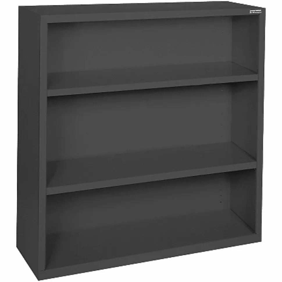 Lorell® Fortress Series Steel Modular Shelving Bookcase, 3-Shelf, 42"H x 34-1/2"W x 13"D, Black