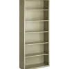 Lorell® Fortress Series Steel Modular Shelving Bookcase, 6-Shelf, 82"H x 34-1/2"W x 13"D, Putty