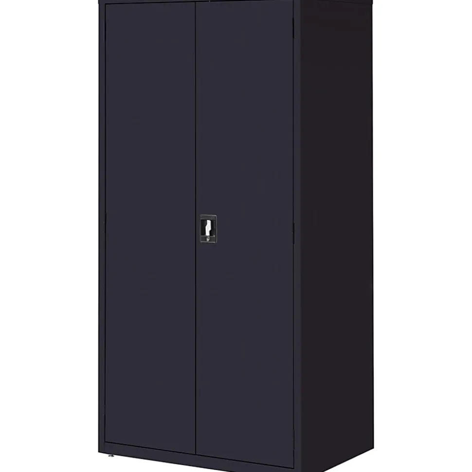 Lorell® Fortress Series Steel Storage Cabinet 5-Shelf Adjustable, 24"D, Black