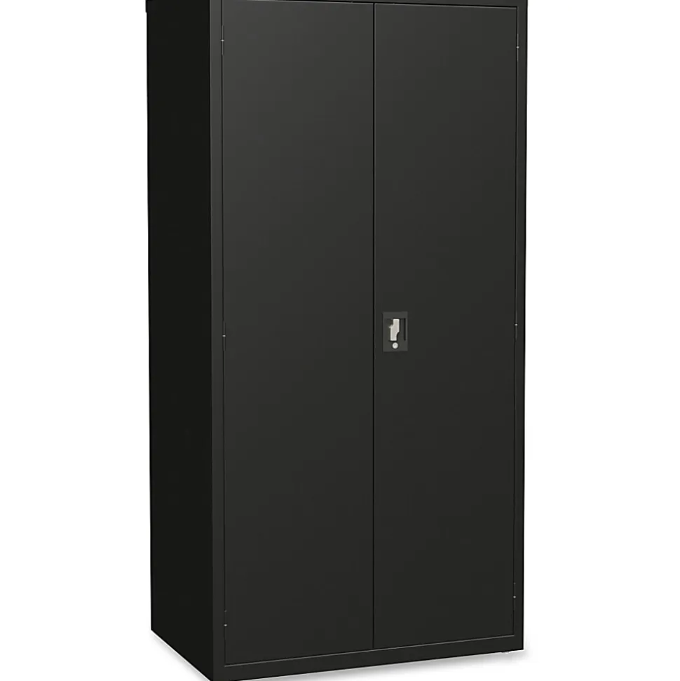 Lorell® Fortress Series Steel Storage Cabinet 5-Shelf Adjustable, 24"D, Black