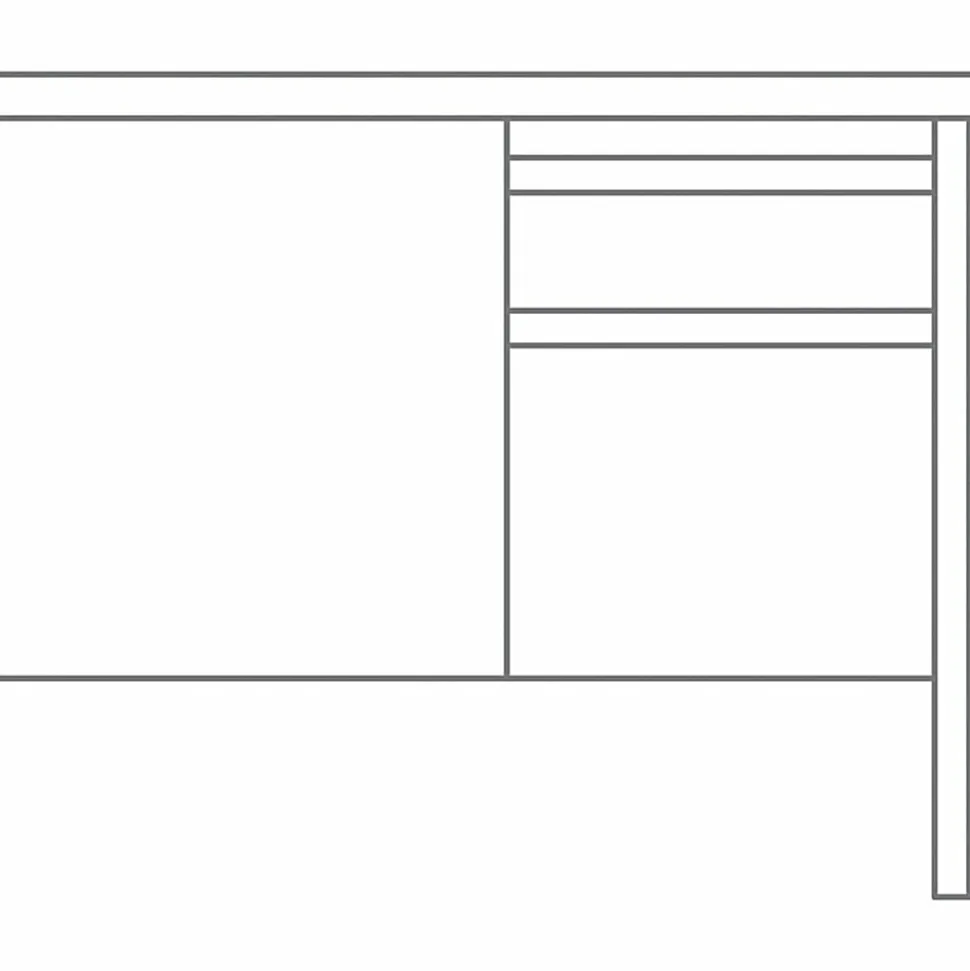 Lorell® Fortress Series 42"W Steel Pedestal Return Desk, Right, Black/Walnut