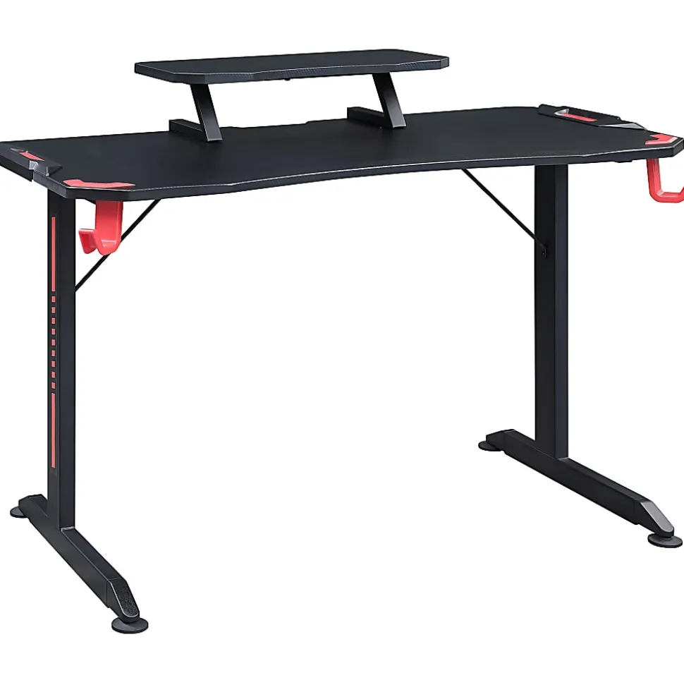 Lorell® Gaming 48"W Computer Desk, Black