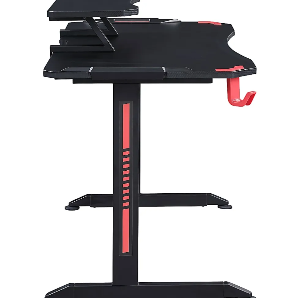 Lorell® Gaming 48"W Computer Desk, Black