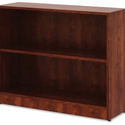 Lorell® 30"H 2-Shelf Bookcase, Cherry