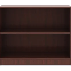Lorell® 30"H 2-Shelf Bookcase, Mahogany