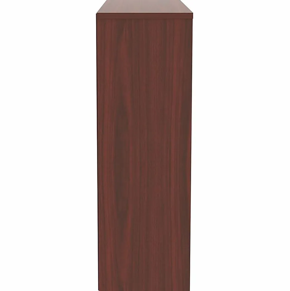 Lorell® 36"H 3-Shelf Bookcase, Mahogany