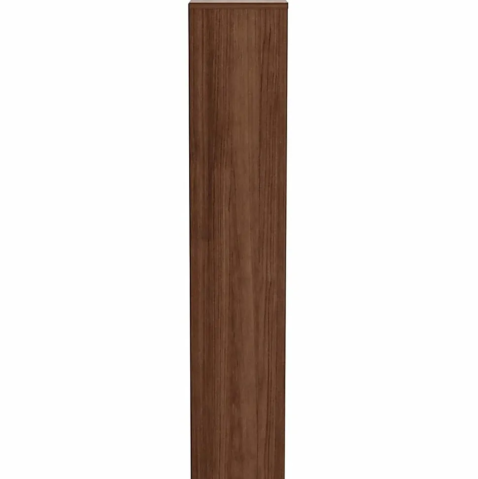 Lorell® 60"H 5-Shelf Bookcase, Walnut