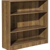 Lorell® 36"H 3-Shelf Bookcase, Walnut