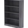 Lorell® 48"H 4-Shelf Bookcase, Weathered Charcoal