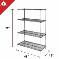 Lorell® Industrial Wire Shelving Starter Unit, 48