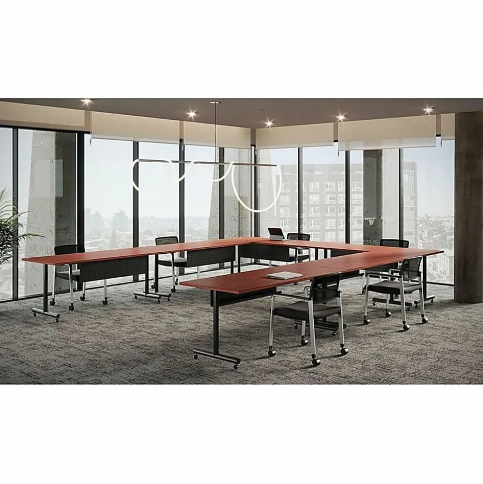 Lorell® Laminate Table Top, 72"W x 30"D, Cherry