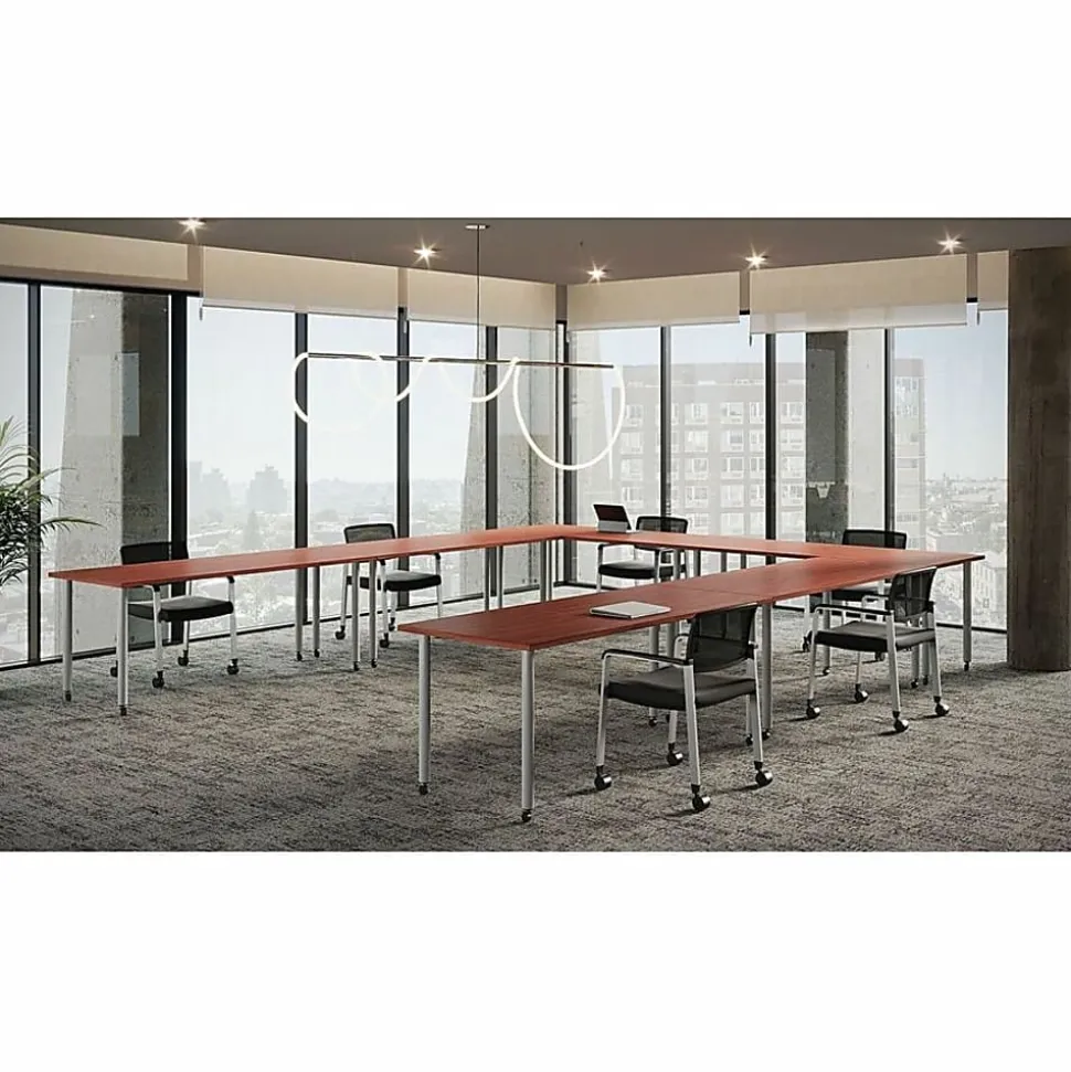 Lorell® Laminate Table Top, 72"W x 30"D, Cherry
