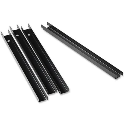 Lorell Lateral File Front-To-Back Rail Kit, Platinum Gray, Set Of 4