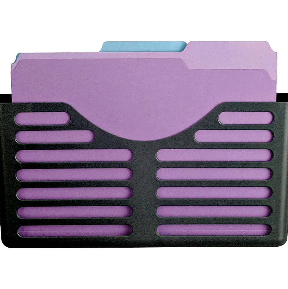 Lorell® Letter-/A4-Size Cubicle File Pocket, 7"H x 13-1/2"W x 3"D, 30% Recycled, Black