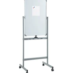 Lorell® Magnetic Dry-Erase Whiteboard Easel, 24" x 36", Aluminum Frame With Silver Finish