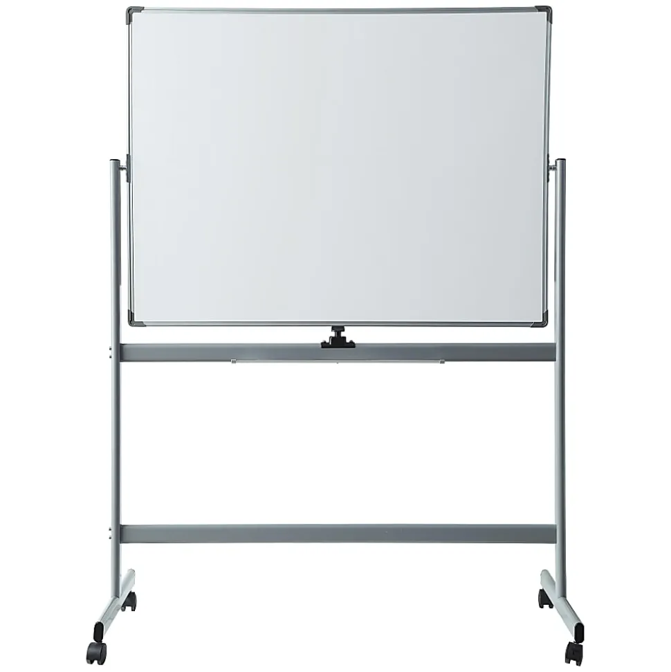 Lorell® Magnetic Dry-Erase Whiteboard Easel, 48" x 72", Aluminum Frame With Silver Finish