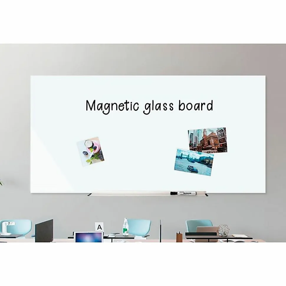 Lorell® Magnetic Unframed Dry-Erase Bulletin Whiteboard, 72" x 36", White