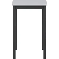 Lorell® Melamine/Steel Utility Table, 30"H x 30"W x 18-1/8"D, Gray/Black